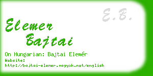elemer bajtai business card