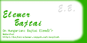 elemer bajtai business card